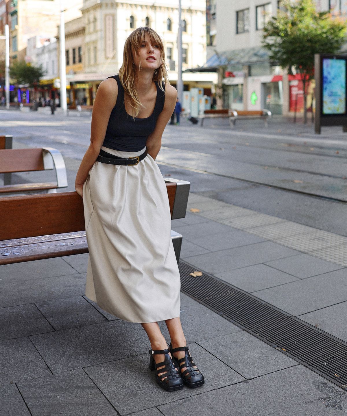 무드나잇(MOODNIGHT) RENEE Fisherman strappy platform sandals - 4colors 7cm 피셔맨 스트랩 힐샌들