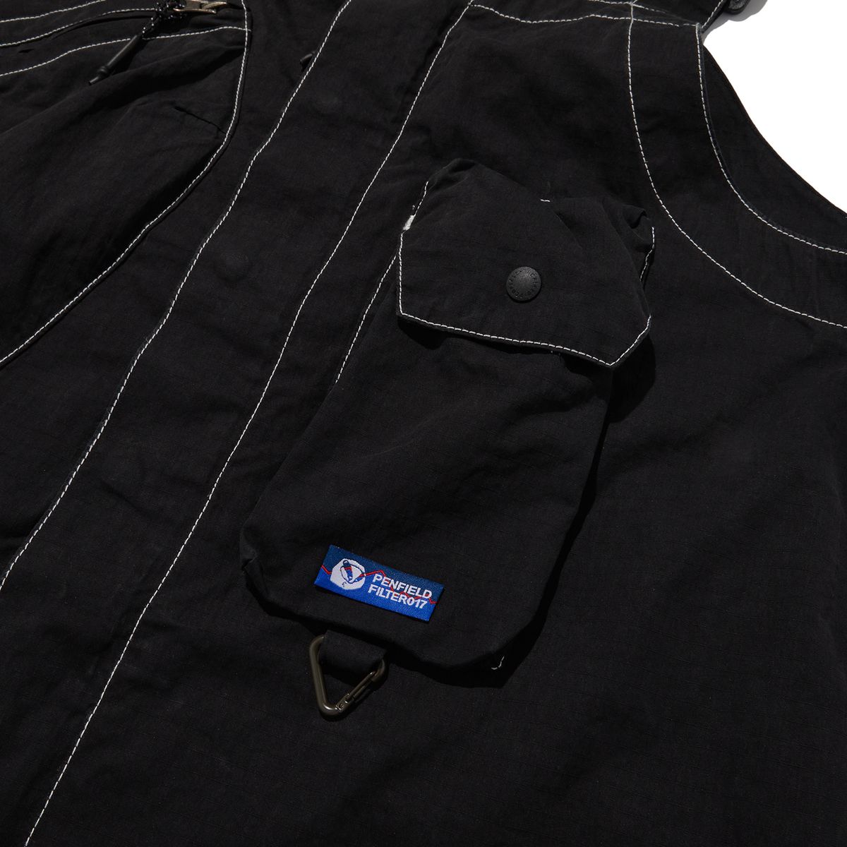 펜필드(PENFIELD) [P X FILTER017] RIPSTOP CARPENTER OVERALL BLACK_FP2WP99U