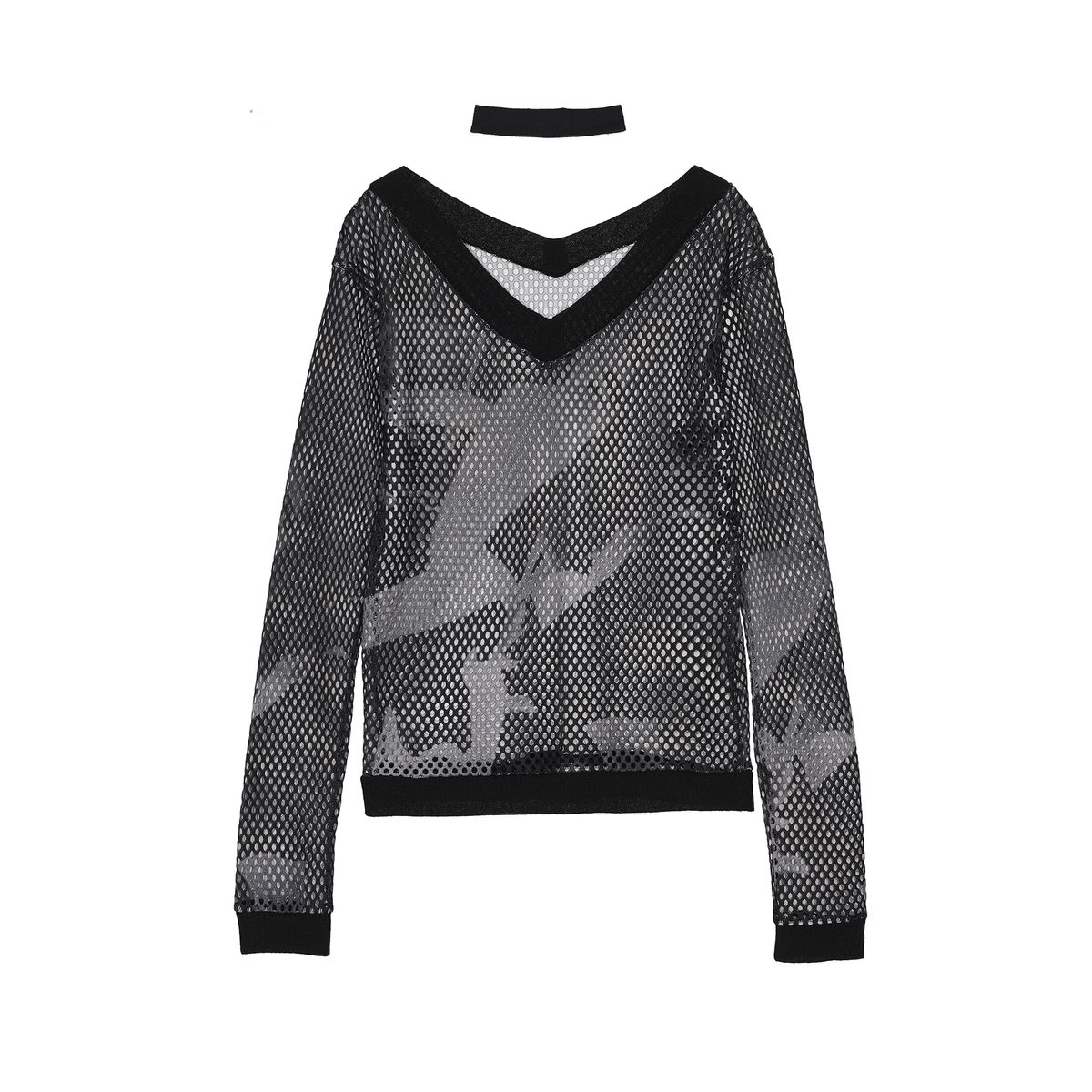 루루(RURU) SUMMER MESH CHOKER & KNIT [BLACK]