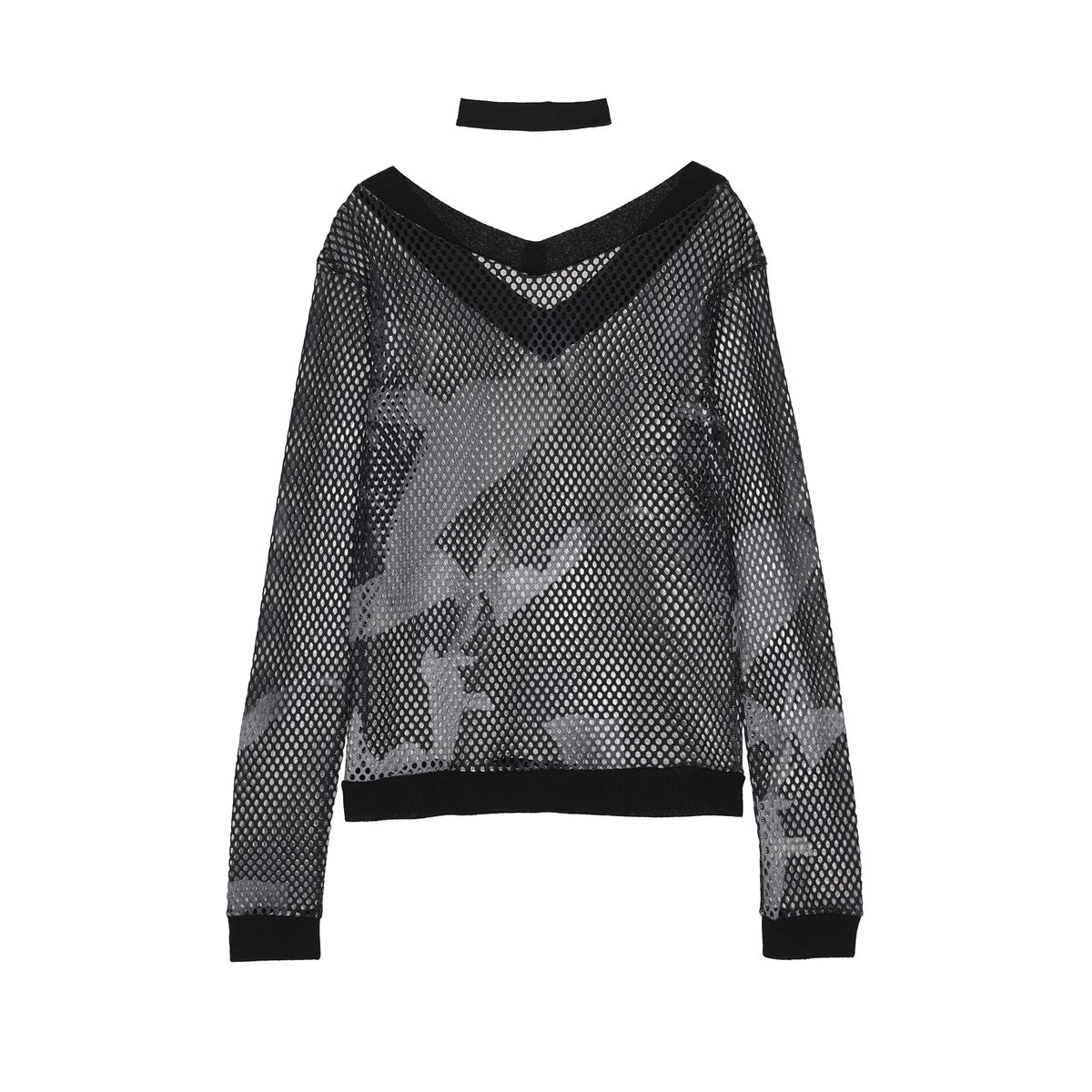 루루(RURU) SUMMER MESH CHOKER & KNIT [BLACK]