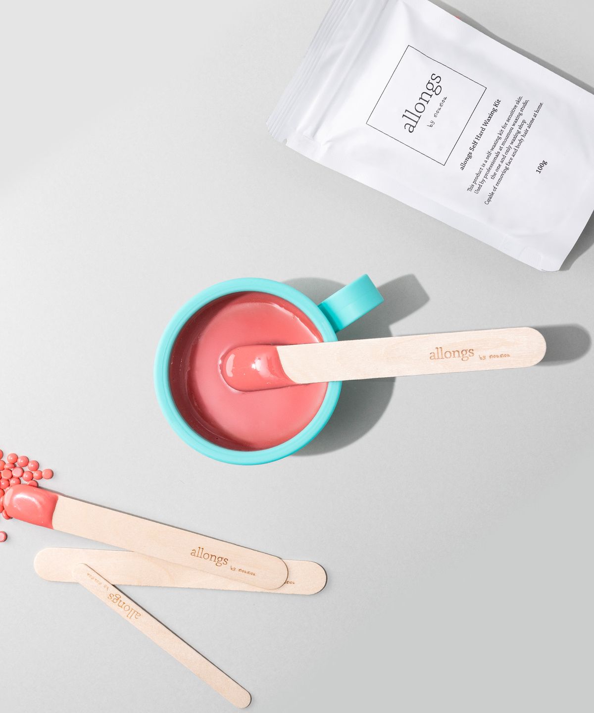 알롱(ALLONGS) 셀프 하드 왁싱키트+안티 인그로운헤어 스프레이 60ml 세트