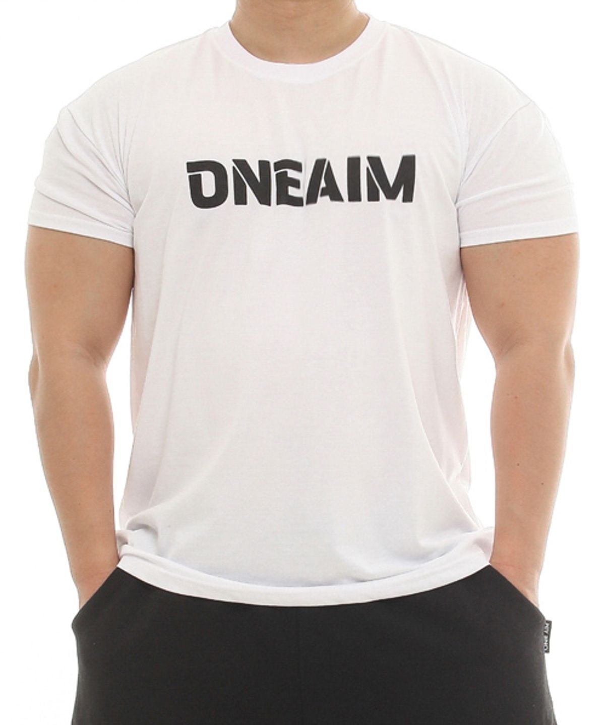 원에임(ONEAIM) 빅로고 머슬핏 반팔 2컬러