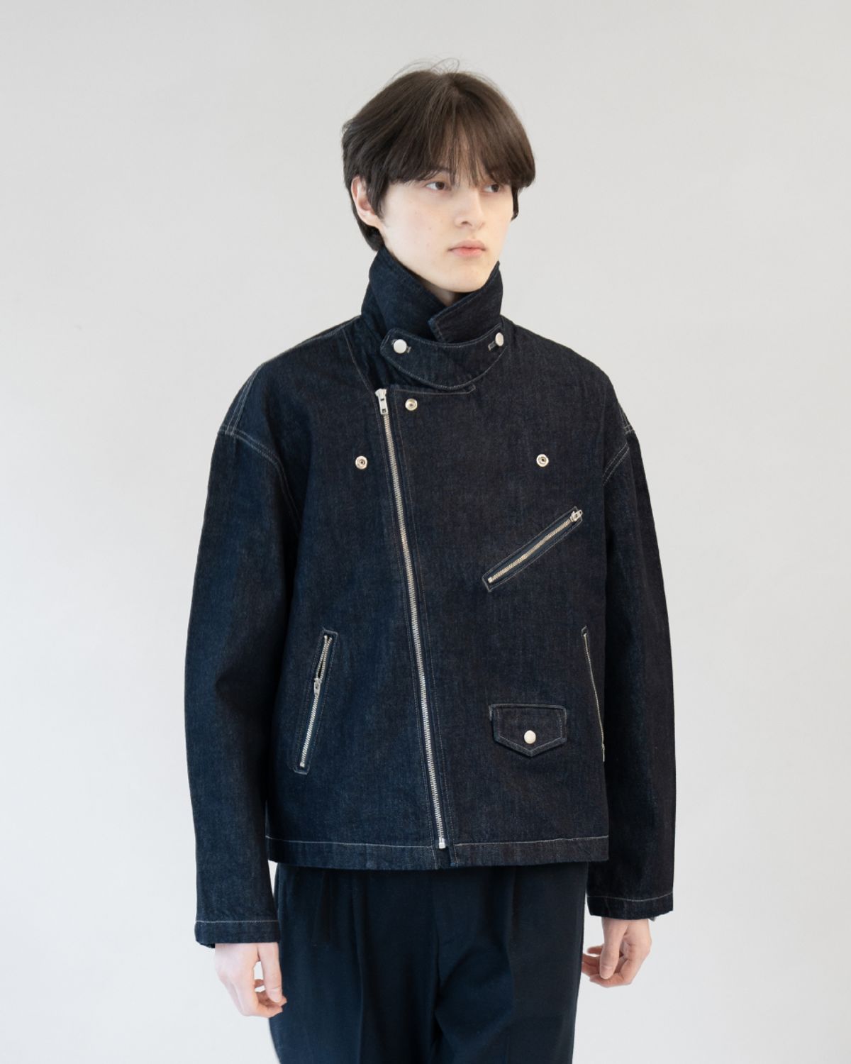 아스트레이(ASTLAY) Denim Rider Jacket (Indigo)