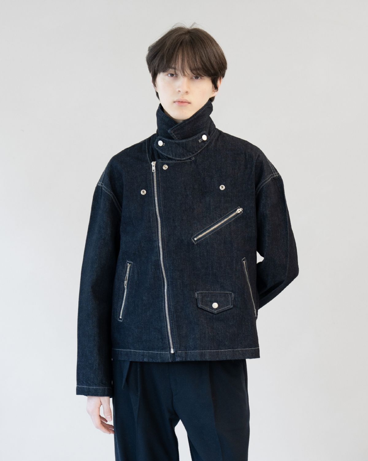 아스트레이(ASTLAY) Denim Rider Jacket (Indigo)