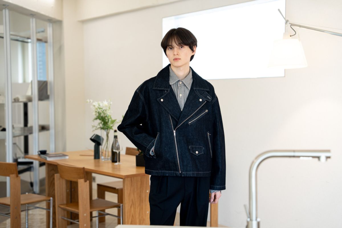 아스트레이(ASTLAY) Denim Rider Jacket (Indigo)