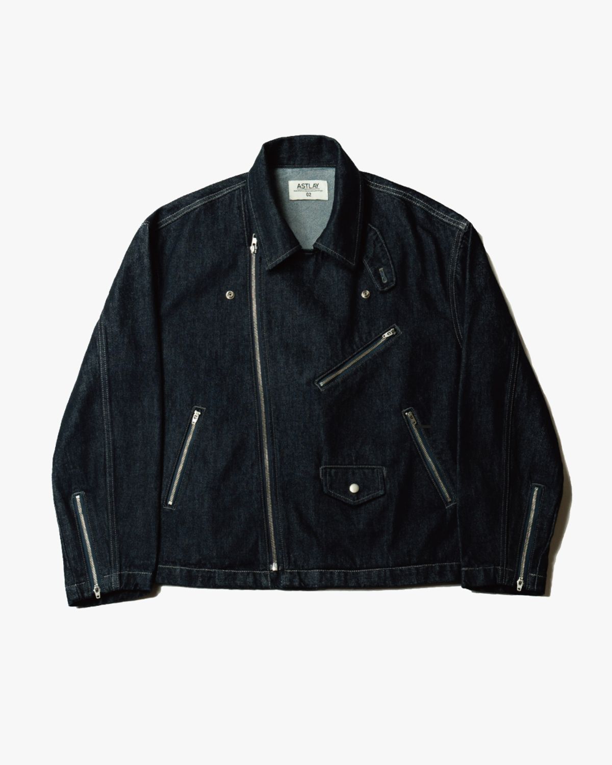 아스트레이(ASTLAY) Denim Rider Jacket (Indigo)