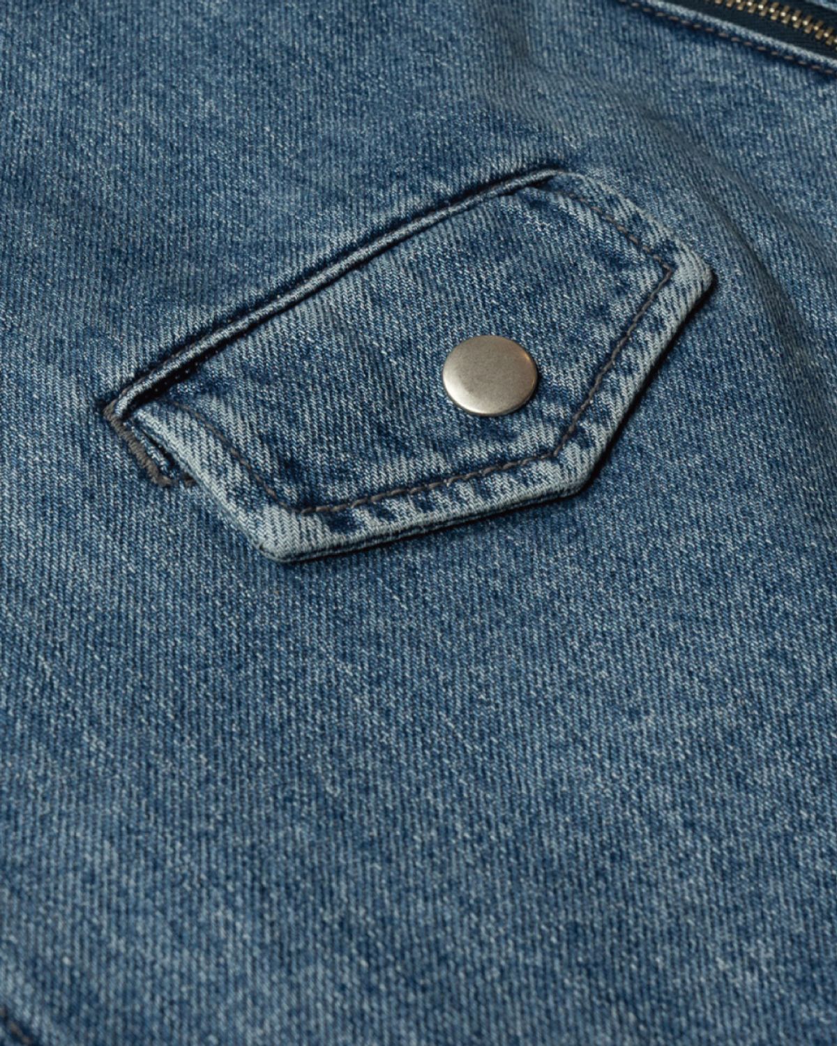 아스트레이(ASTLAY) Denim Rider Jacket (Vintage Stone Damage)