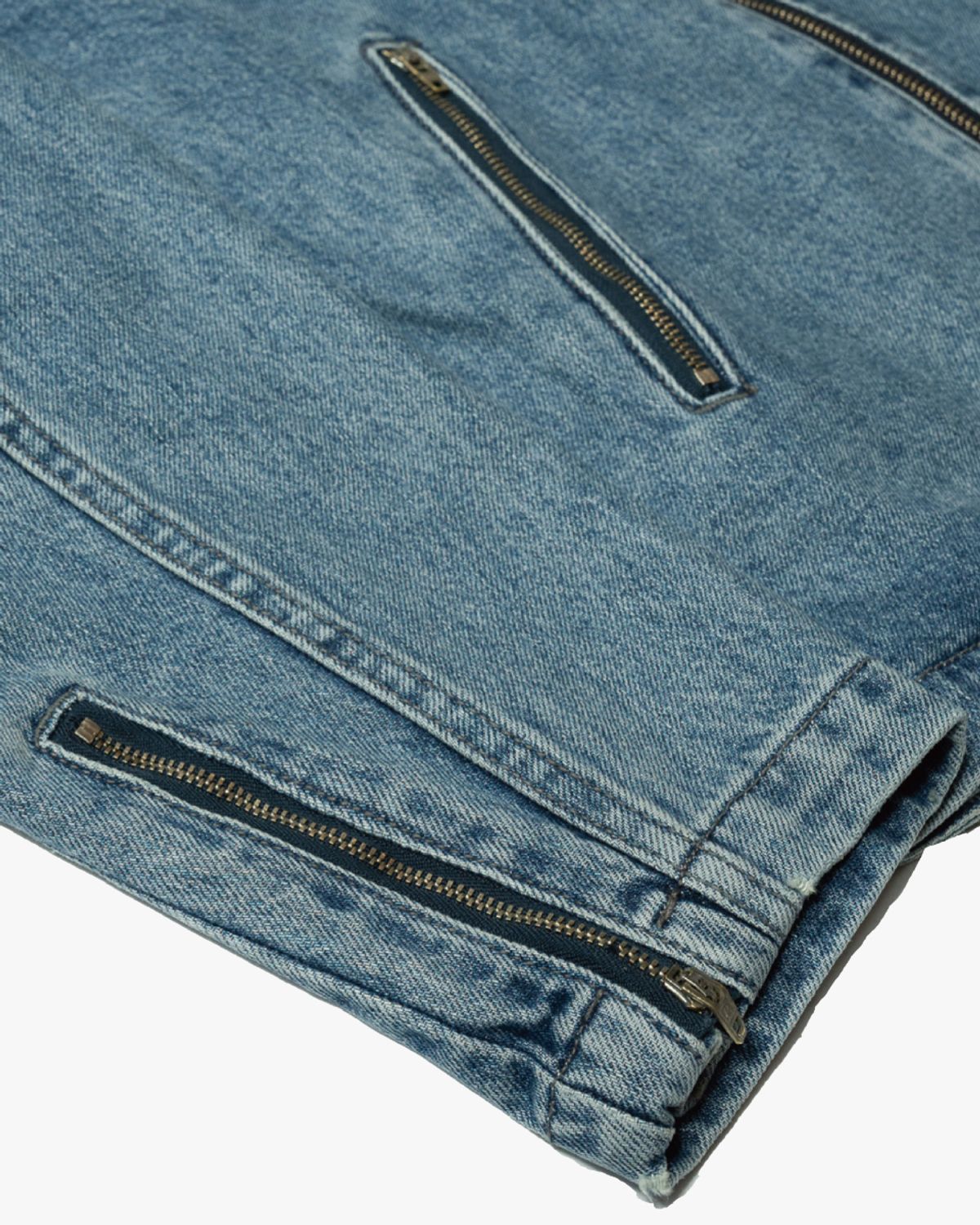 아스트레이(ASTLAY) Denim Rider Jacket (Vintage Stone Damage)