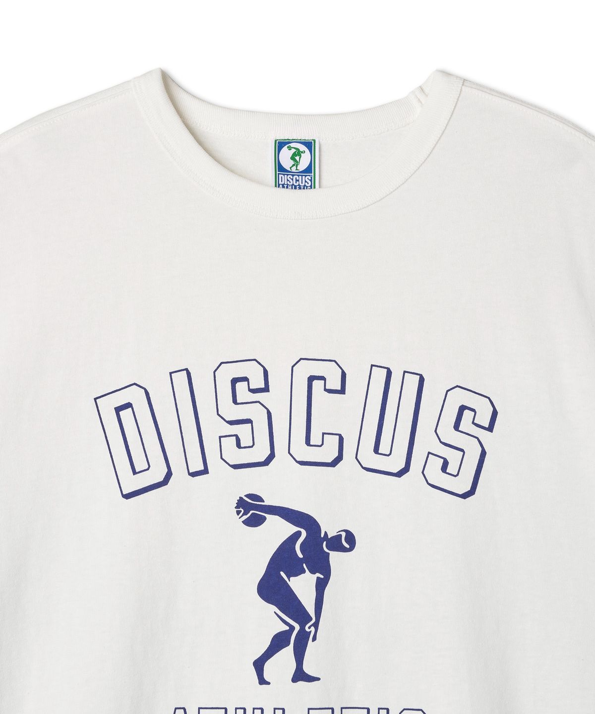 디스커스 애슬레틱(DISCUS ATHLETIC) 헤비웨이트 레귤러 핏 아치 티셔츠 오프 화이트
