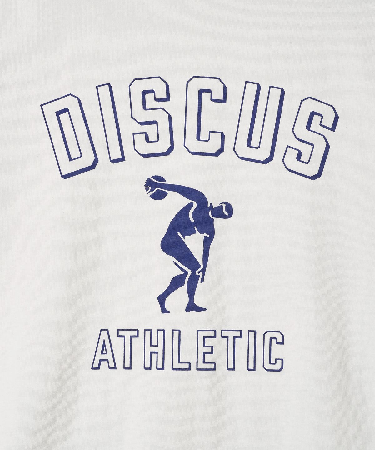 디스커스 애슬레틱(DISCUS ATHLETIC) 헤비웨이트 레귤러 핏 아치 티셔츠 오프 화이트