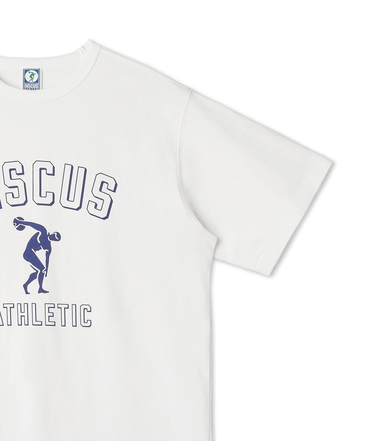 디스커스 애슬레틱(DISCUS ATHLETIC) 헤비웨이트 레귤러 핏 아치 티셔츠 오프 화이트