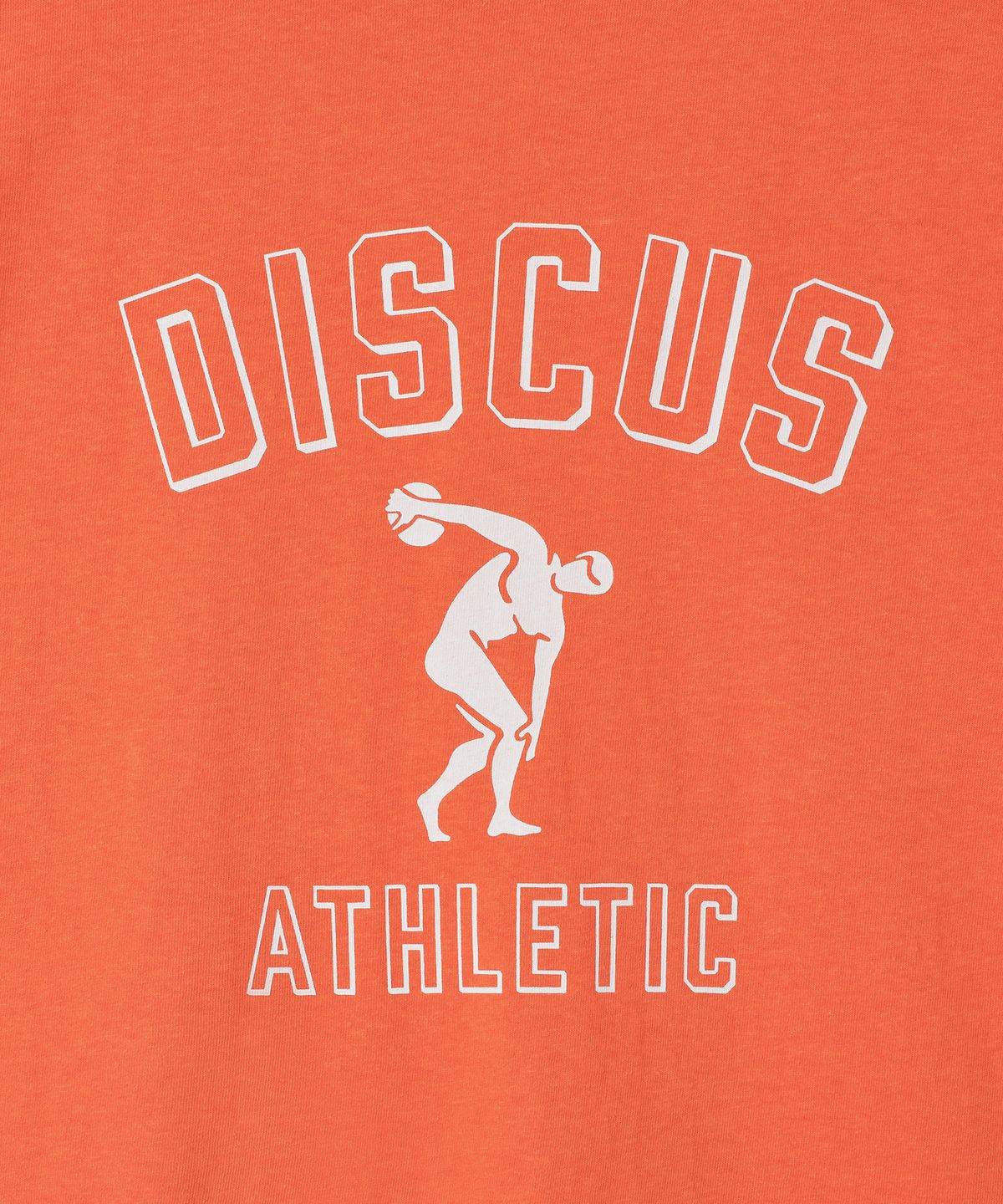 디스커스 애슬레틱(DISCUS ATHLETIC) 헤비웨이트 레귤러 핏 아치 티셔츠 오렌지
