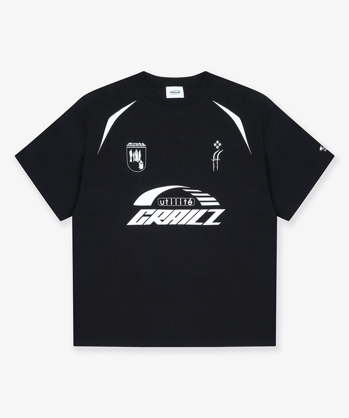 그레일즈(GRAILZ) INDUSTRIAL BLOKECORE GRAPHIC T-SHIRT [BLACK]