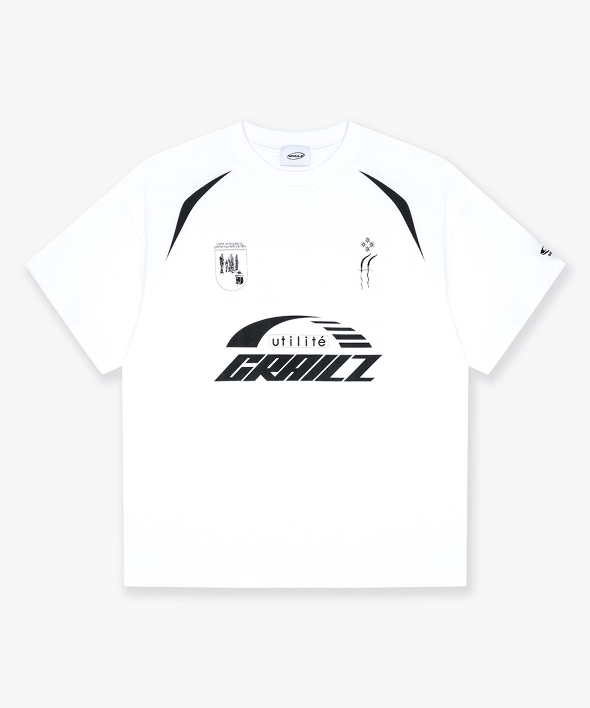 그레일즈(GRAILZ) INDUSTRIAL BLOKECORE GRAPHIC T-SHIRT [WHITE]