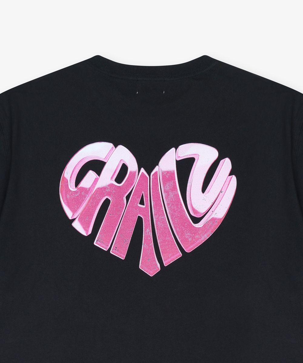 MUSINSA | GRAILZ DOLPHIN HEART GRAPHIC T-SHIRT [BLACK]
