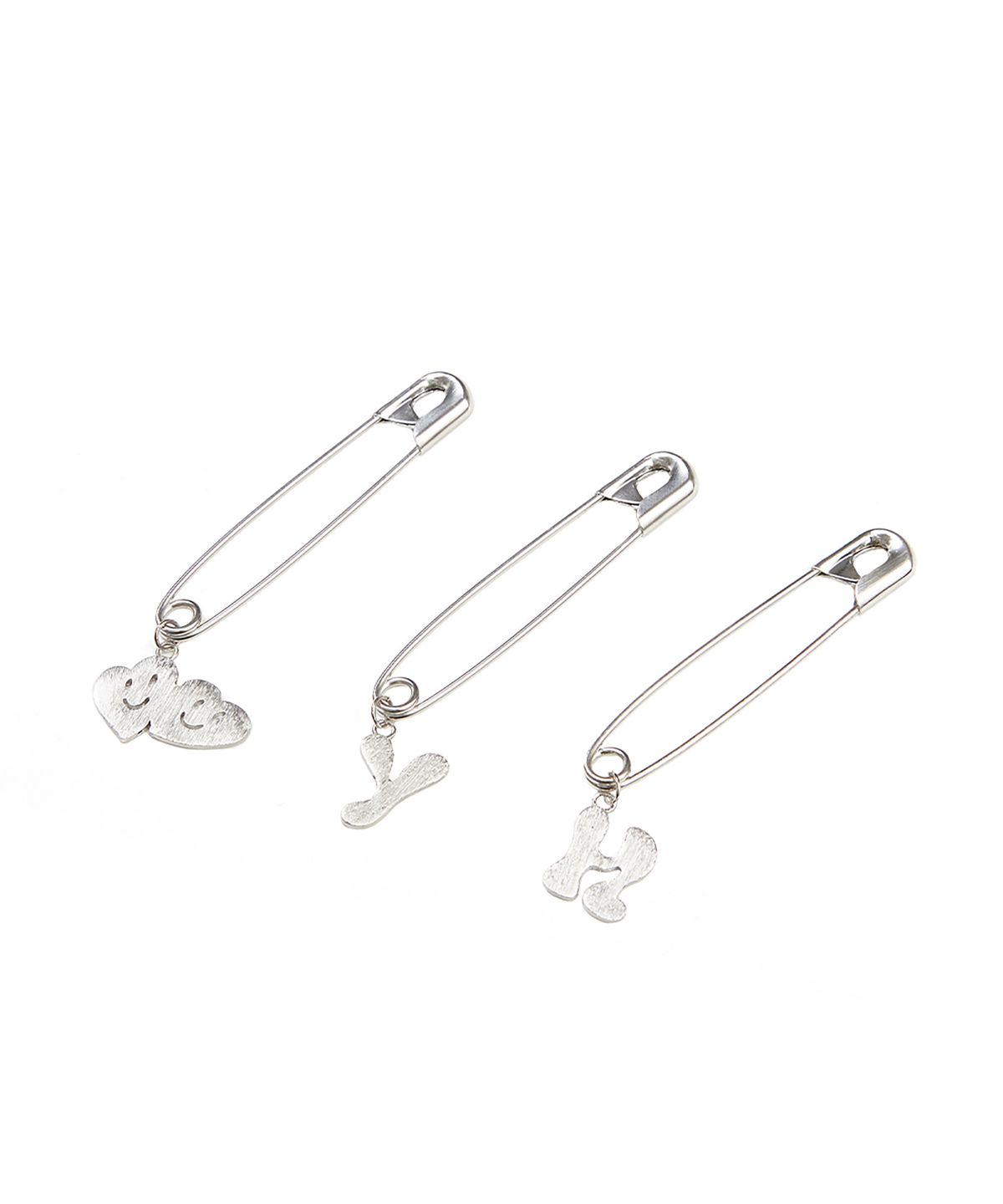 유희(YOUHEE) LOGO HAIRPIN BROOCH SET BLACK