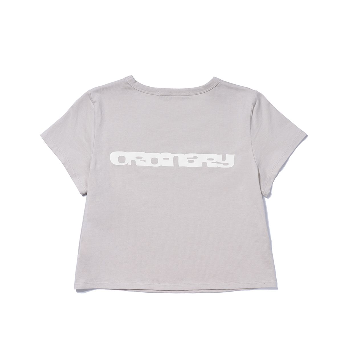 엑스트라오디너리(EXTRAORDINARY) EXOD LOGO CROP TEE  L/BEIGE