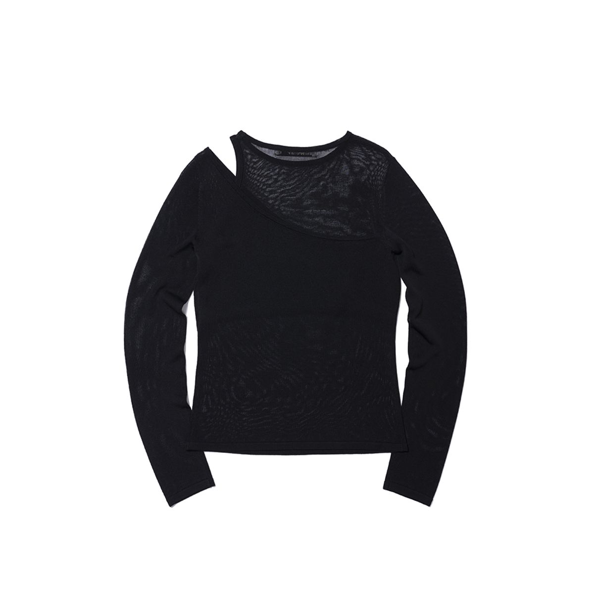 엑스트라오디너리(EXTRAORDINARY) LAYERED KNIT TOP  BLACK