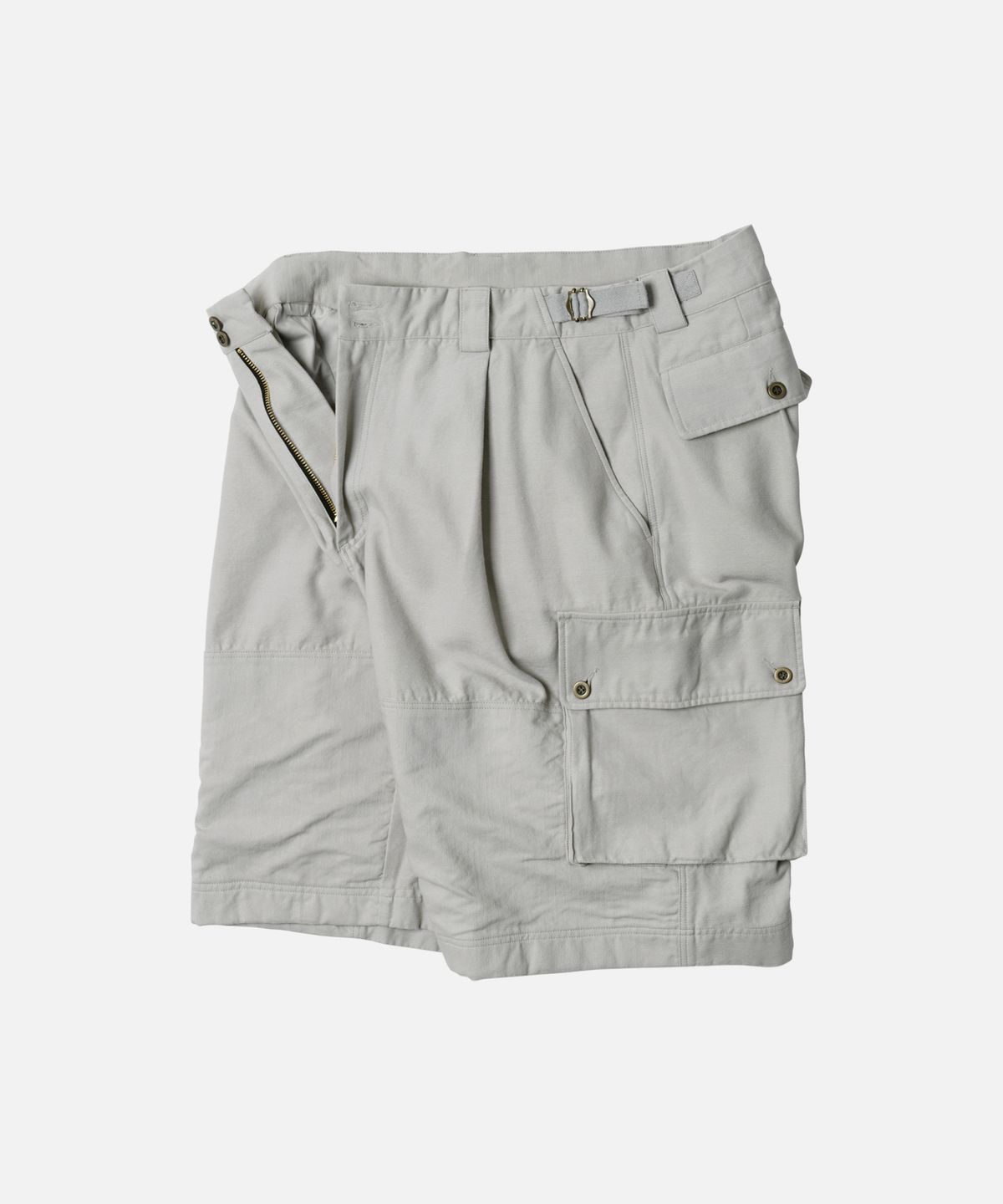 프리즘웍스(FRIZMWORKS) FRENCH ARMY BERMUDA PANTS _ LIGHT GRAY