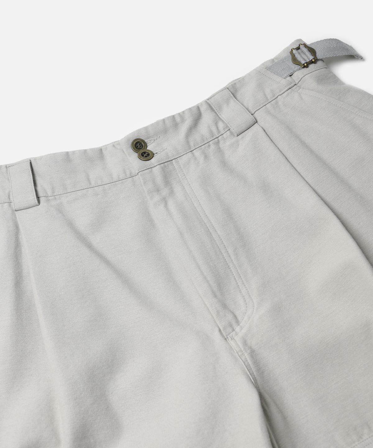 프리즘웍스(FRIZMWORKS) FRENCH ARMY BERMUDA PANTS _ LIGHT GRAY