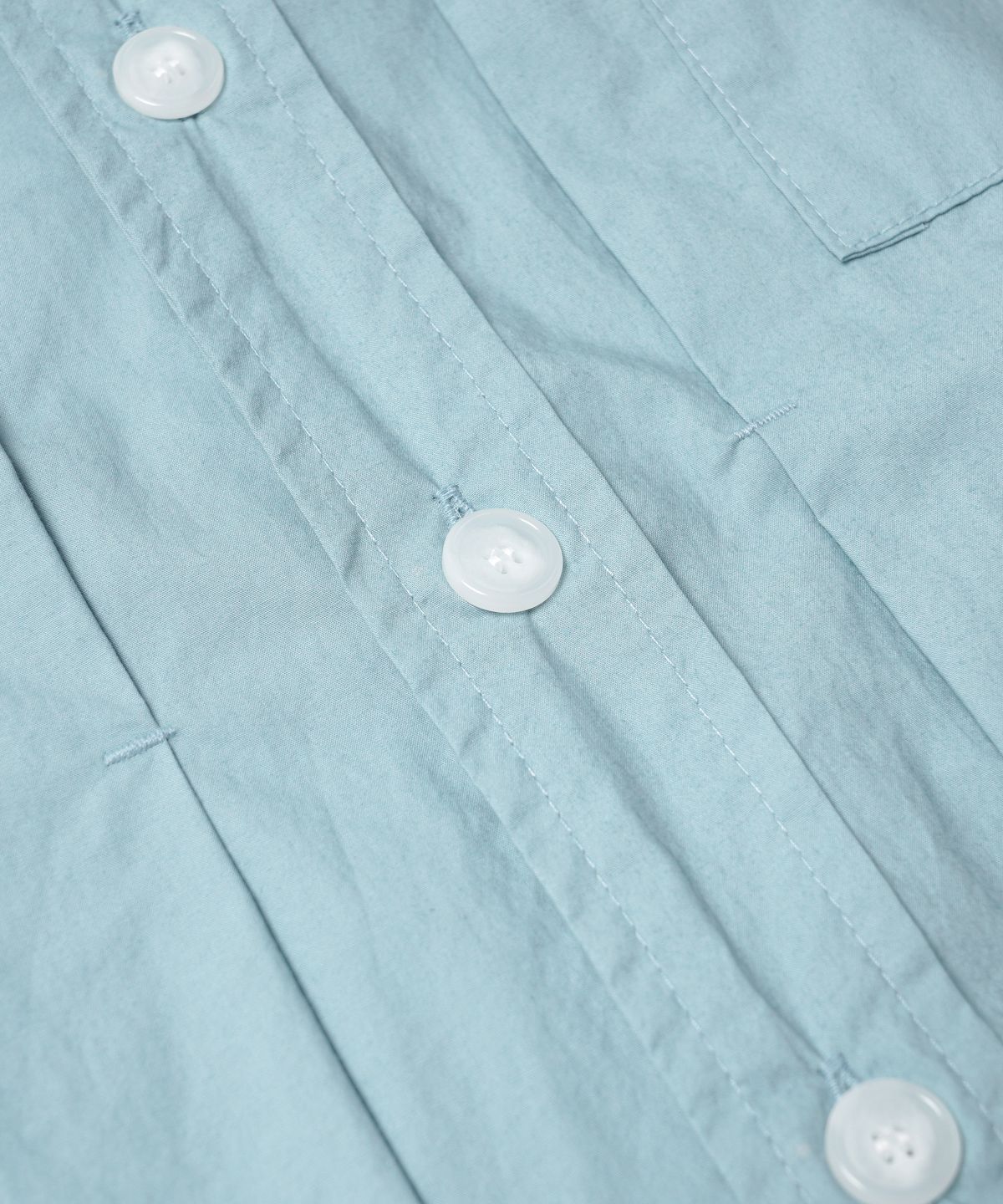 프리즘웍스(FRIZMWORKS) PAPER COTTON TRUCKER HALF SHIRT _ ASH BLUE