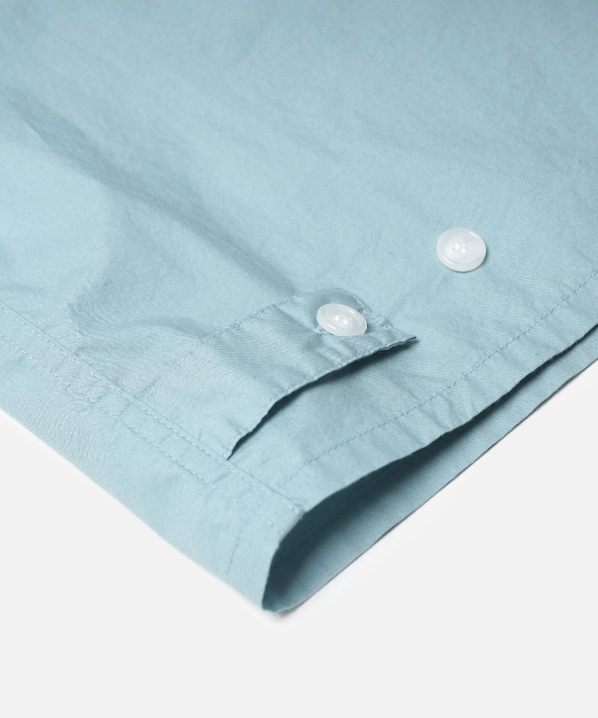 프리즘웍스(FRIZMWORKS) PAPER COTTON TRUCKER HALF SHIRT _ ASH BLUE