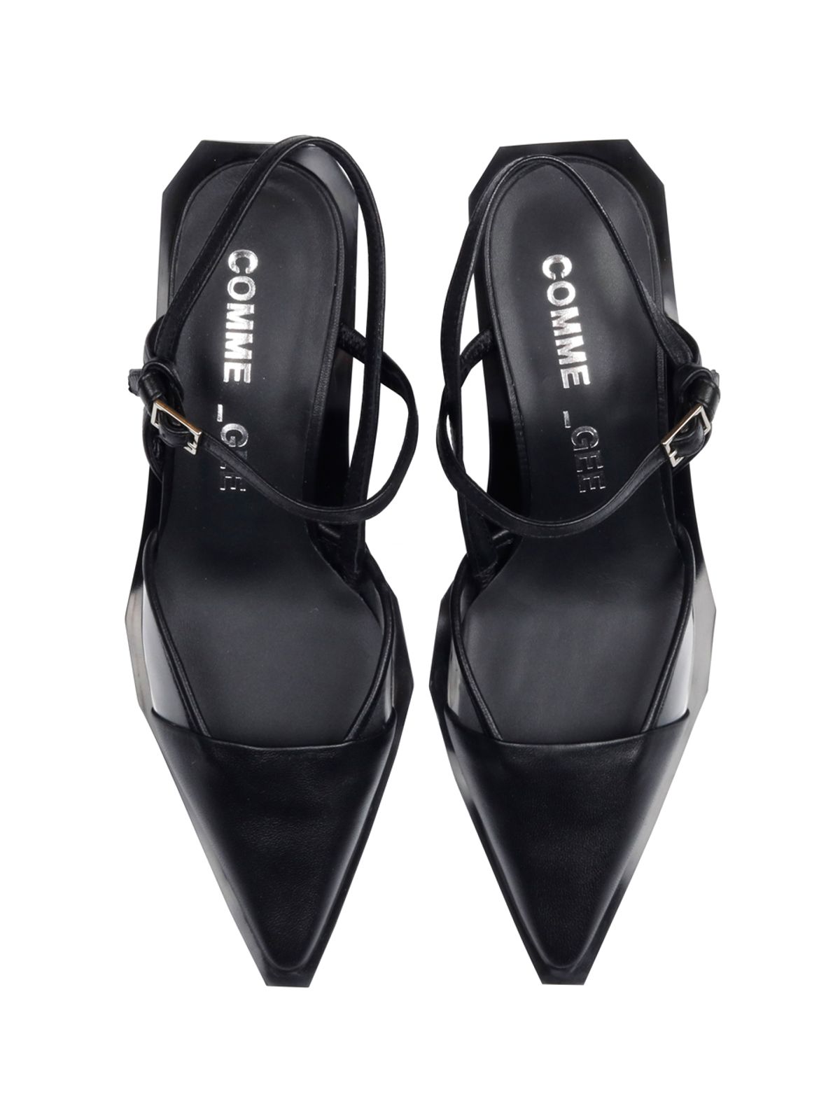 꼼므지(COMMEGEE) [BLACK LABEL] Strap sling-back shoes / CG1012BK