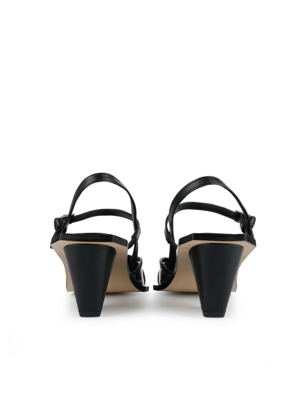꼼므지(COMMEGEE) [BLACK LABEL] Strap sling-back shoes / CG1012BK