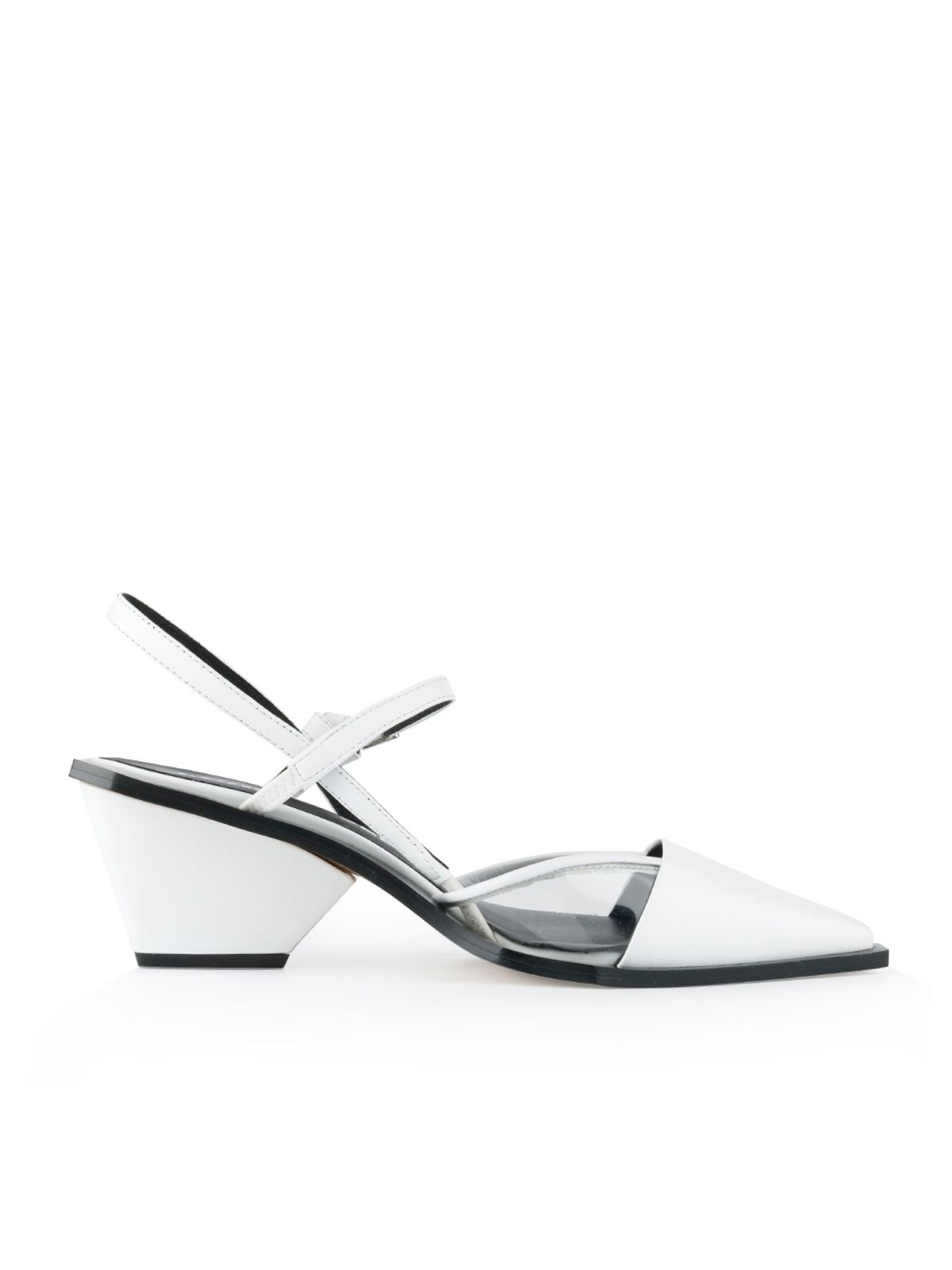 꼼므지(COMMEGEE) [BLACK LABEL] Strap sling-back shoes / CG1012WH