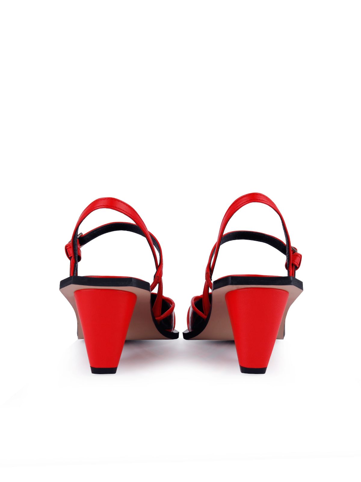 꼼므지(COMMEGEE) [BLACK LABEL] Strap sling-back shoes / CG1012RD