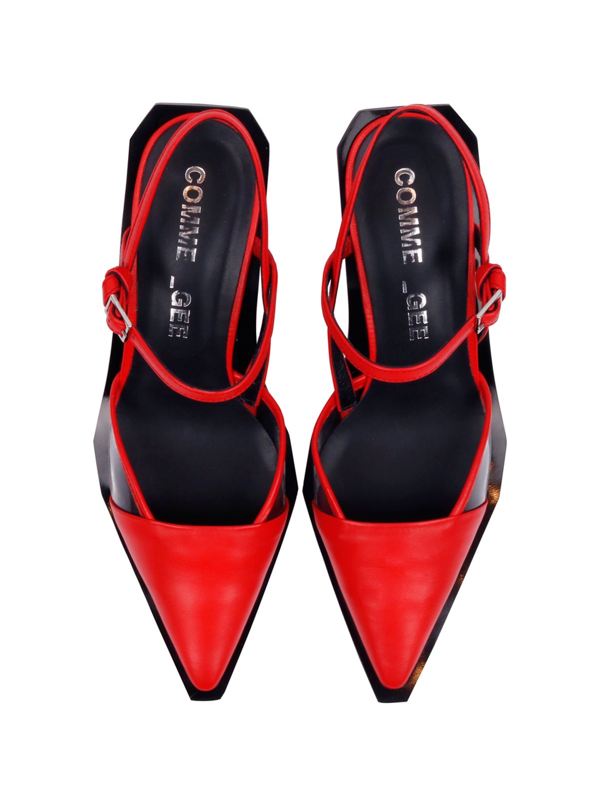 꼼므지(COMMEGEE) [BLACK LABEL] Strap sling-back shoes / CG1012RD
