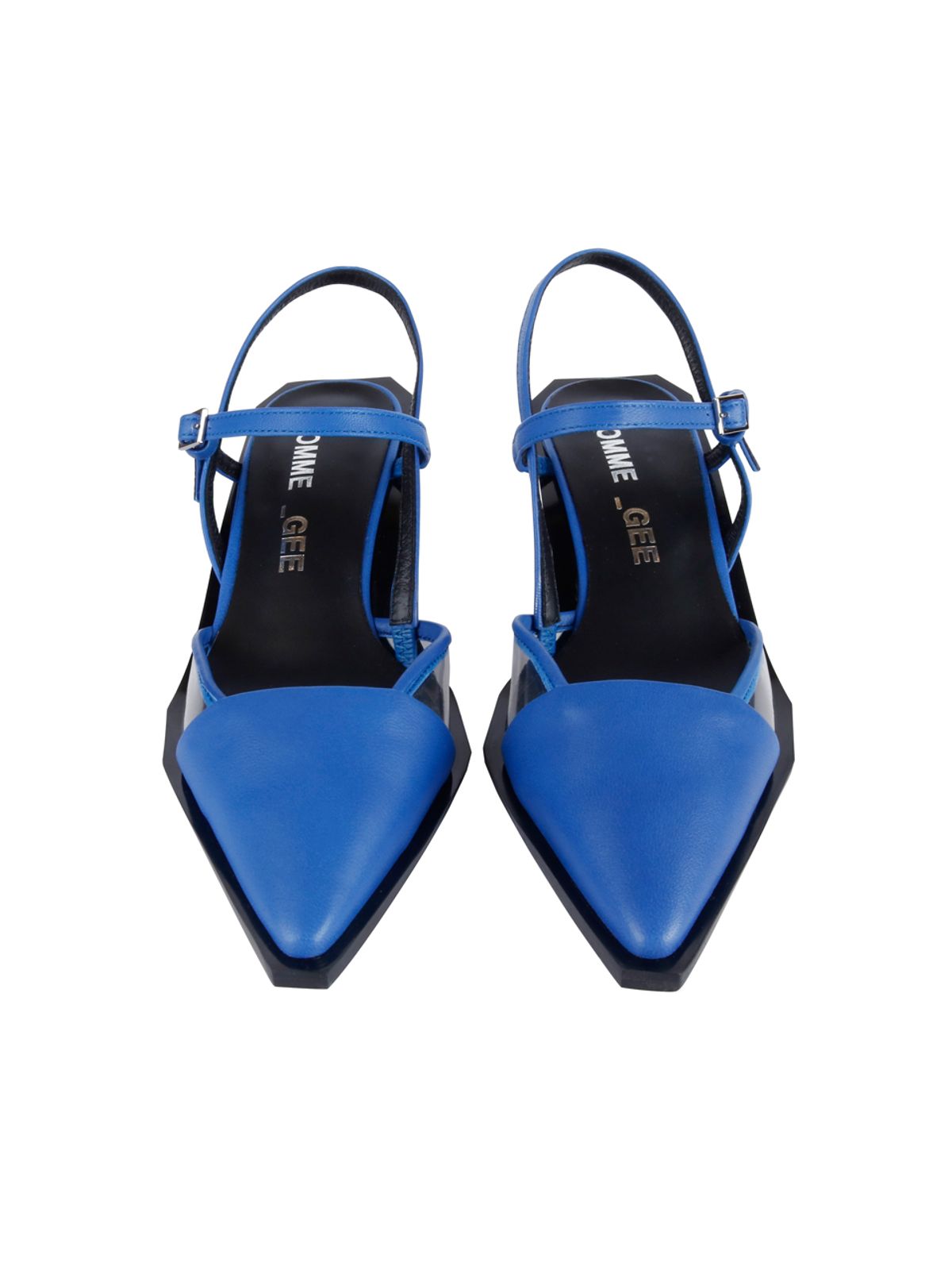 꼼므지(COMMEGEE) [BLACK LABEL] Strap sling-back shoes / CG1012BL