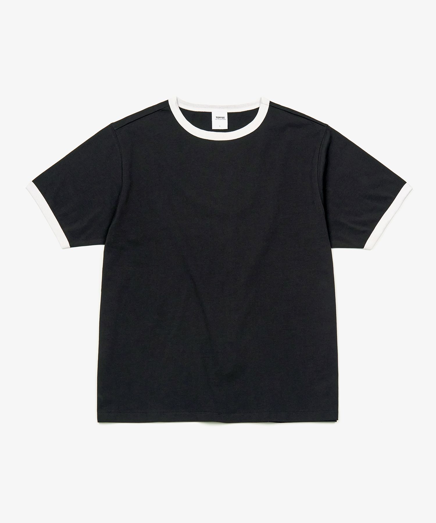 MUSINSA | TOFFEE SOLID RINGER HALF T-SHIRT (4 COLORS)