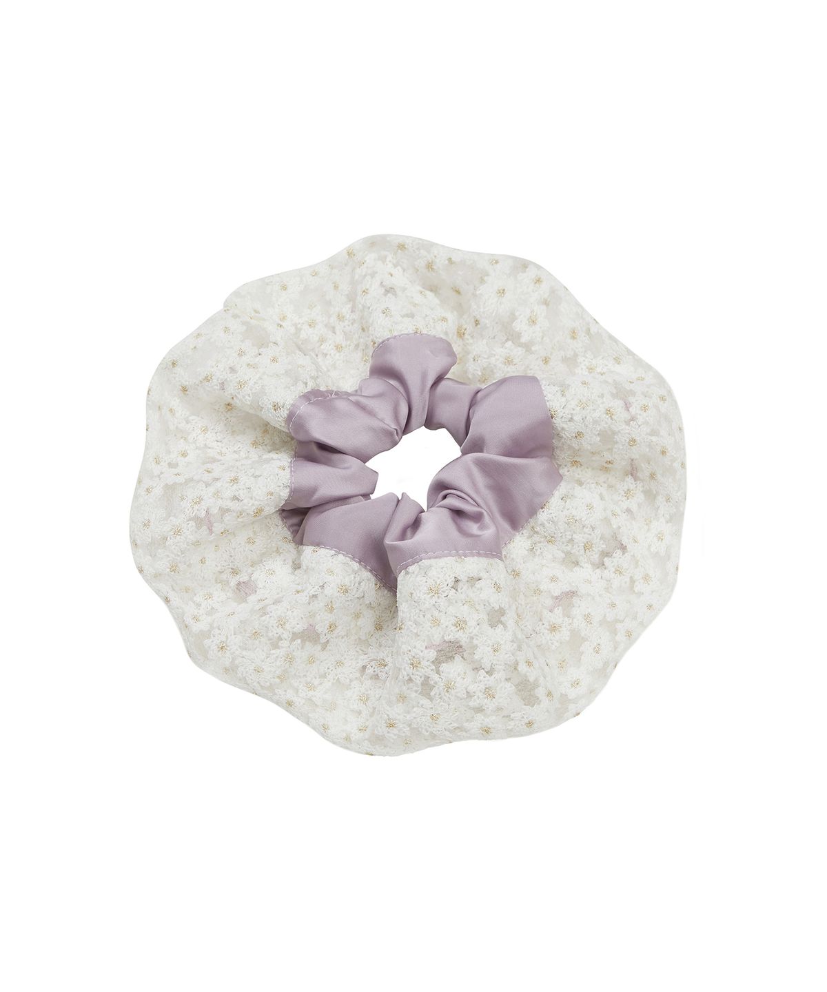 유희(YOUHEE) FLOWER SATIN SCRUNCHIE LAVENDER