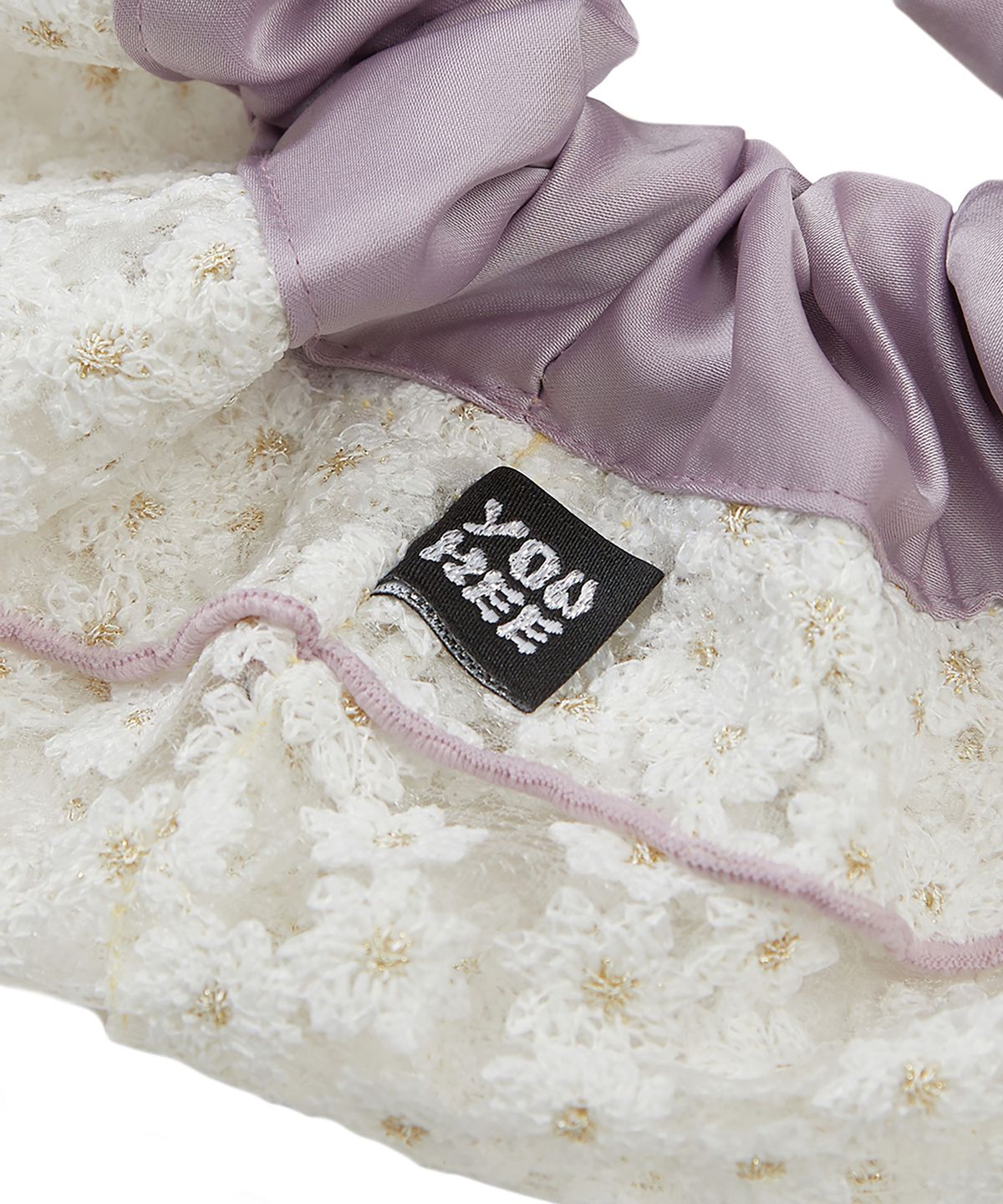 유희(YOUHEE) FLOWER SATIN SCRUNCHIE LAVENDER