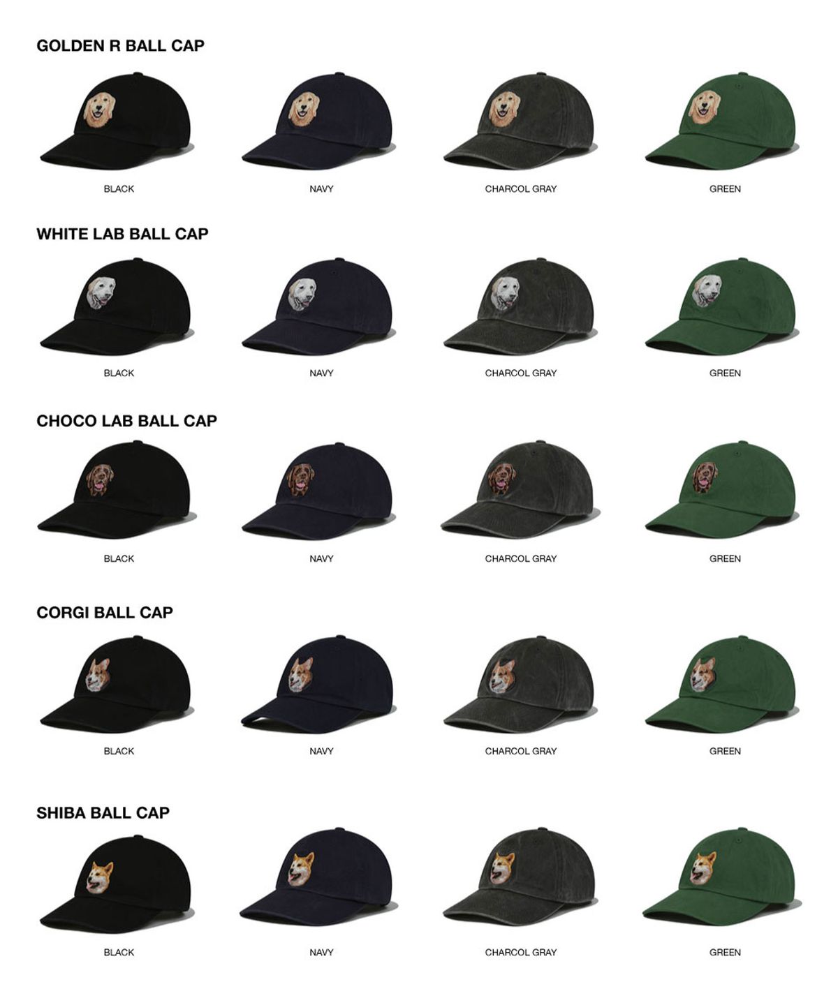 리트리버클럽(RETRIEVER CLUB) GOLDEN R BALL CAP [CHARCOAL GRAY]