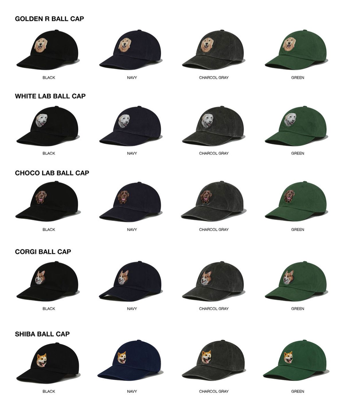 리트리버클럽(RETRIEVER CLUB) SHIBA BALL CAP [BLACK]