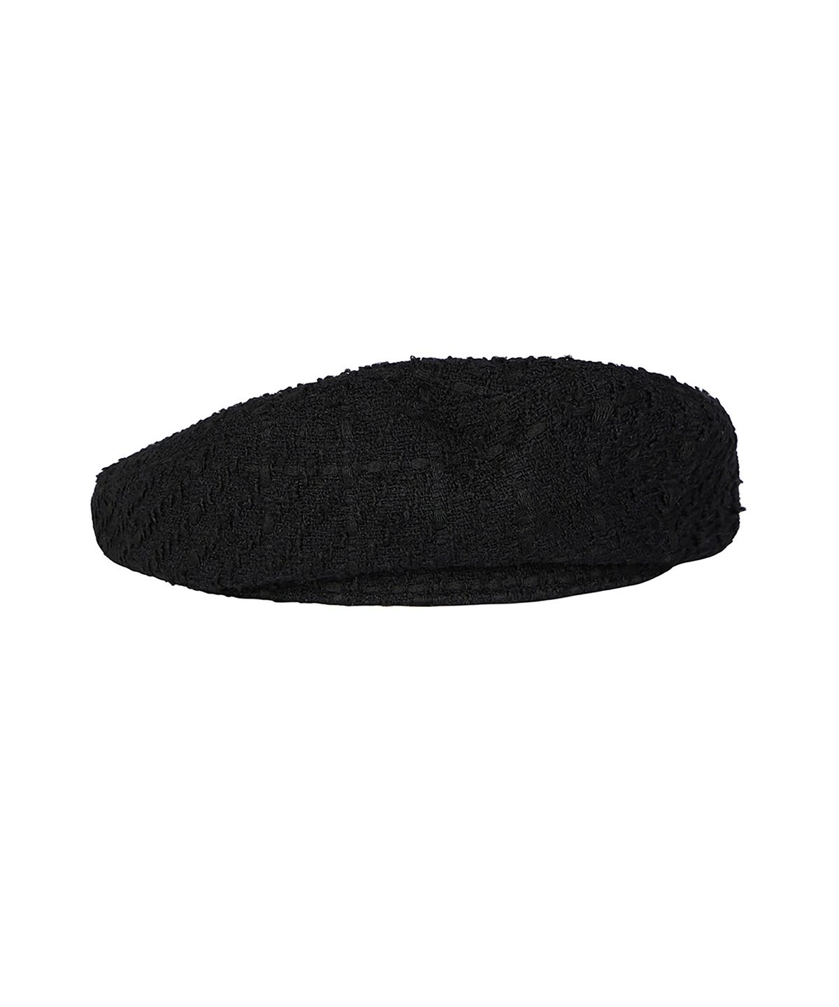 유희(YOUHEE) TWEED RIBBON BERET BLACK