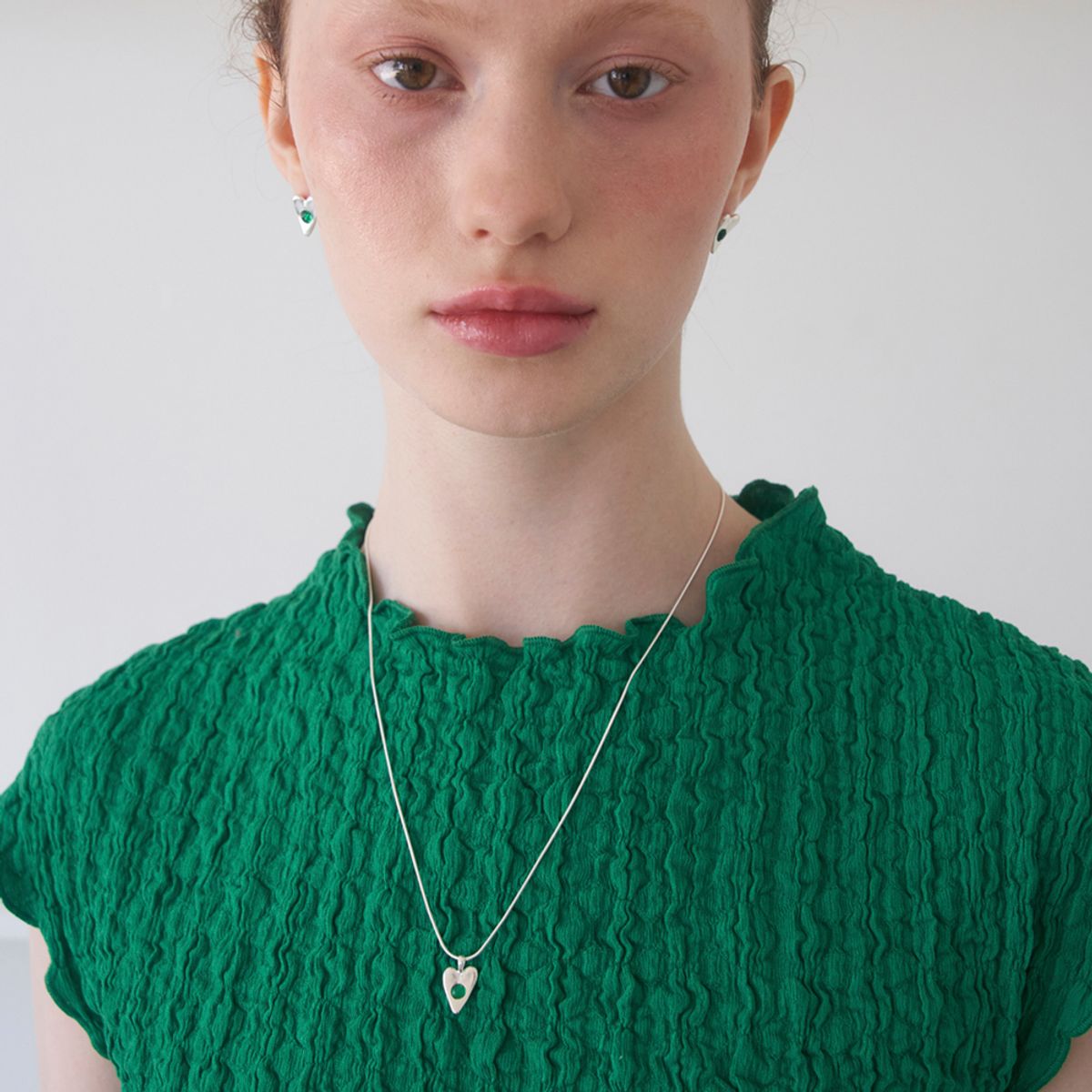 스틸 인스턴트(STILL INSTANT) Heart Greenery - Necklace 06 ( 2colors)