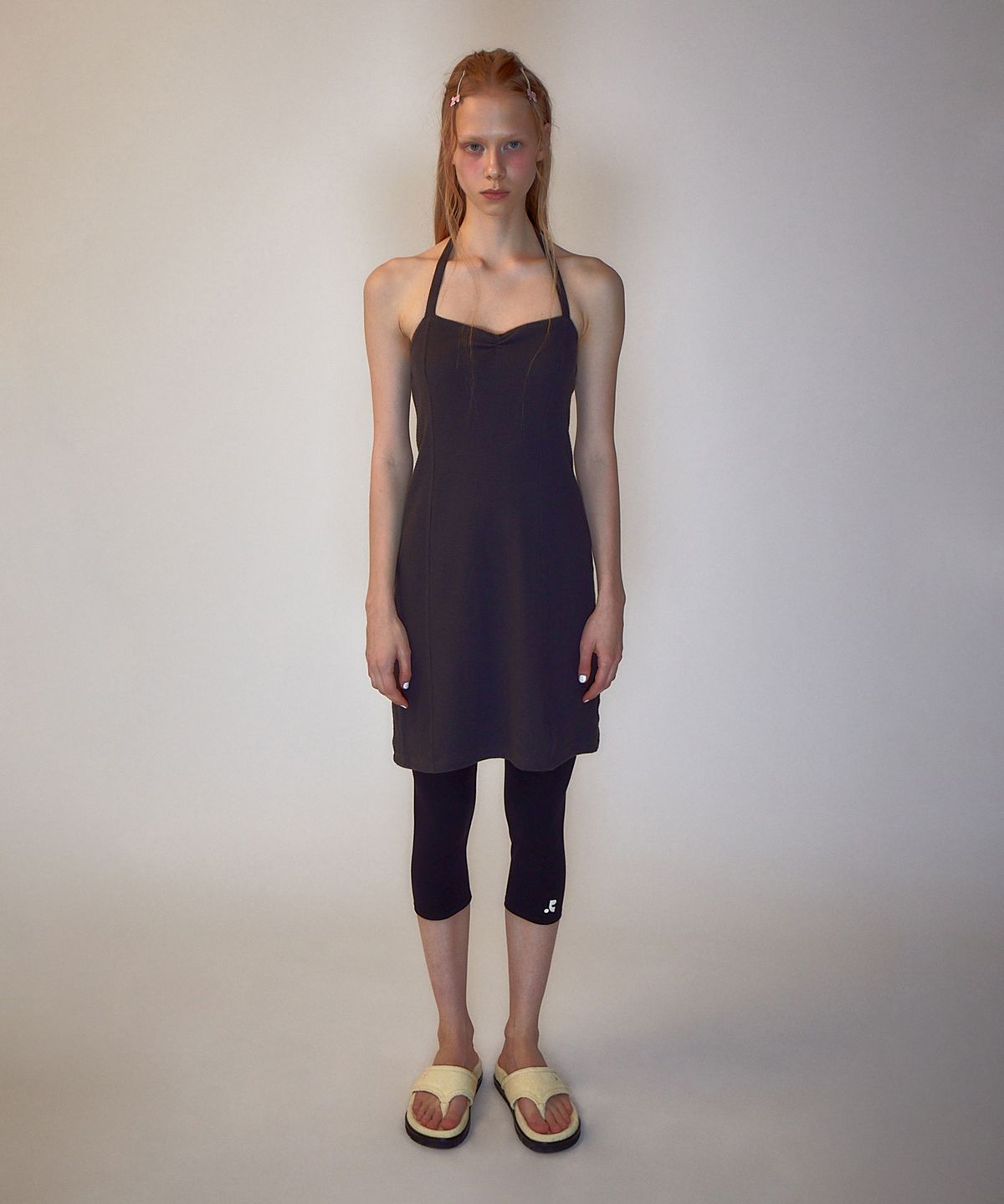 레스트앤레크레이션(REST&RECREATION) RR HALTER NECK MINI DRESS BLACK