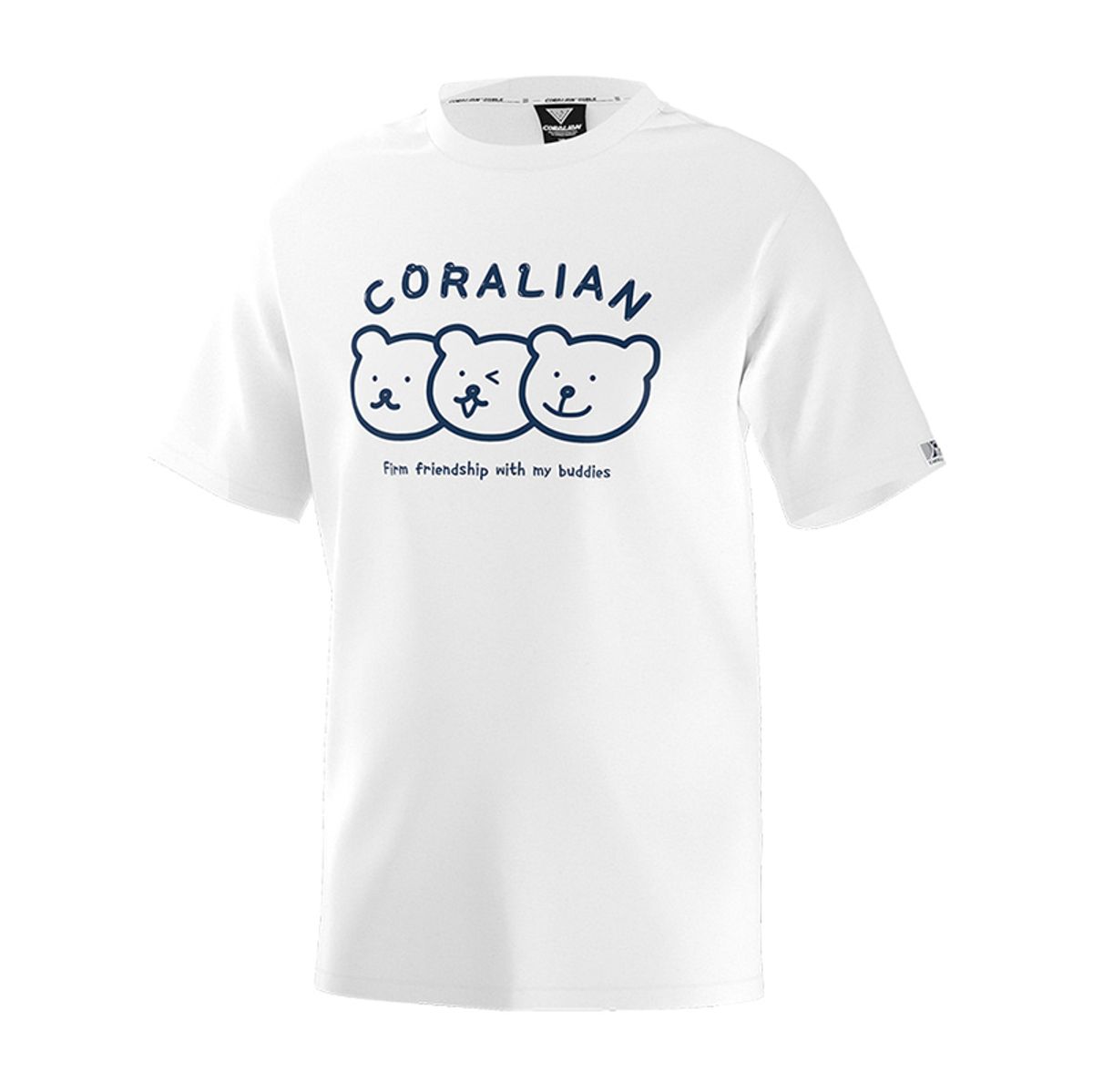 코랄리안(CORALIAN) 테니스 라운드 소로나 티셔츠 화이트