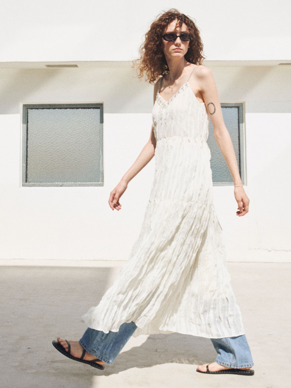 오앨(OUEL) LACE SLIP MAXI DRESS_IVORY