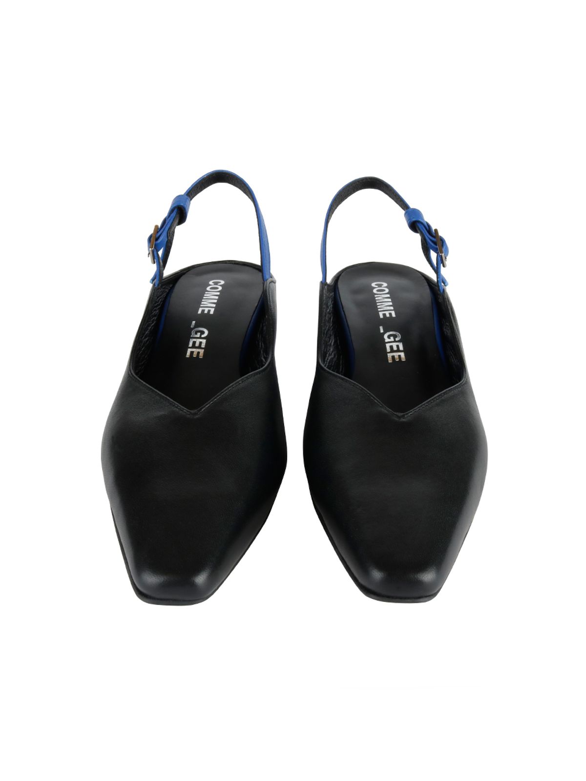 꼼므지(COMMEGEE) V Wave sling-back shoes / CG1016BKBL