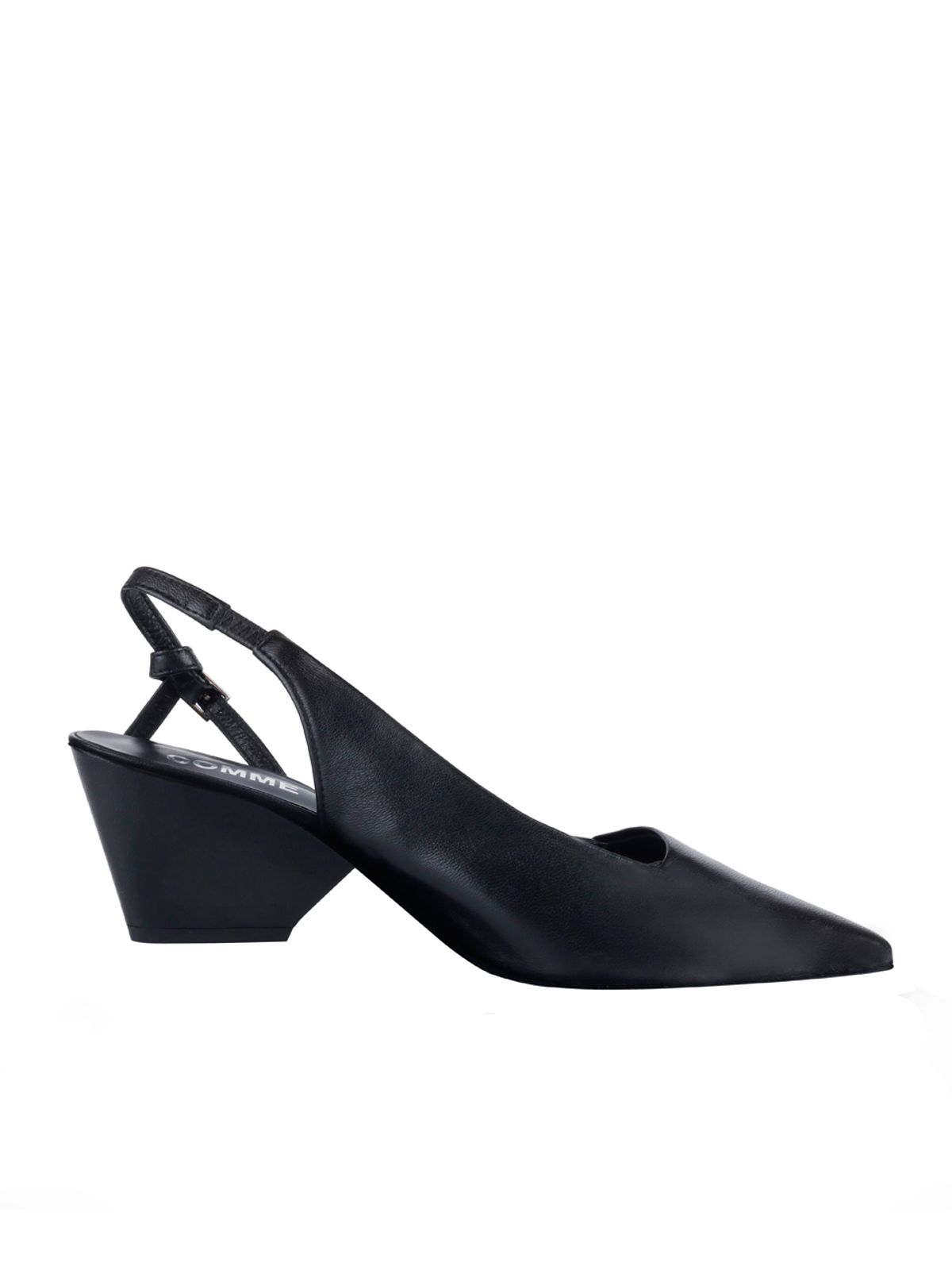 꼼므지(COMMEGEE) Asymmetric sling-back shoes / CG1019BK