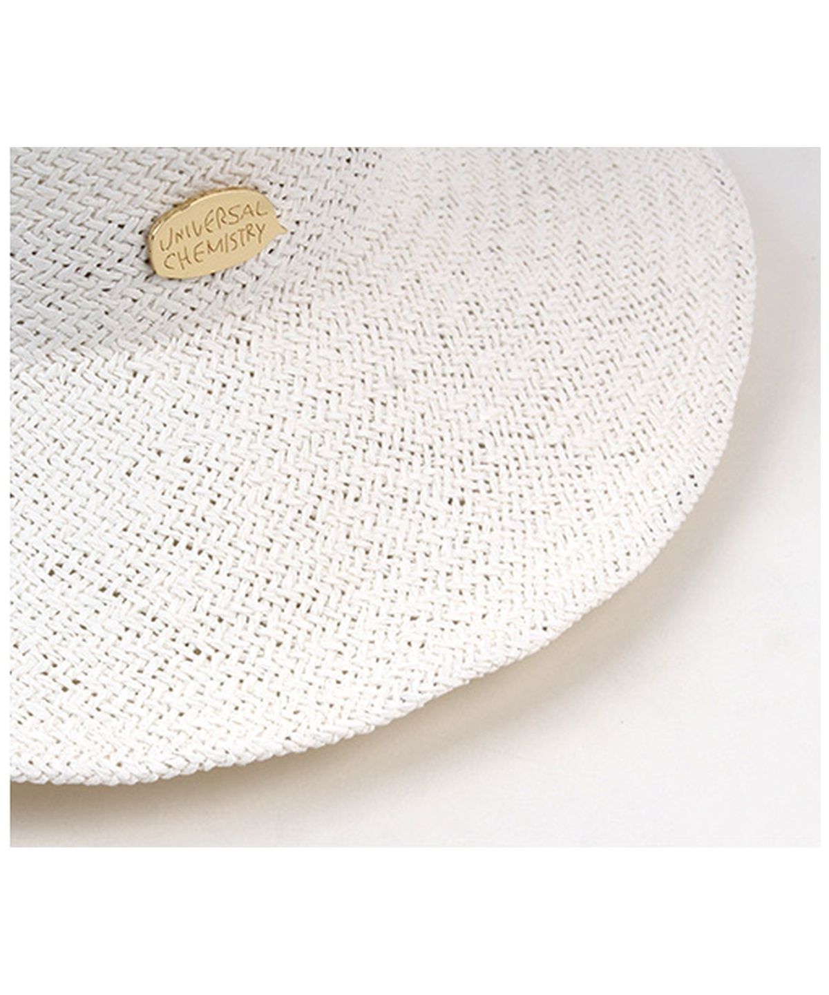 유니버셜 케미스트리(UNIVERSAL CHEMISTRY) Summer White Round Panama Hat 파나마햇