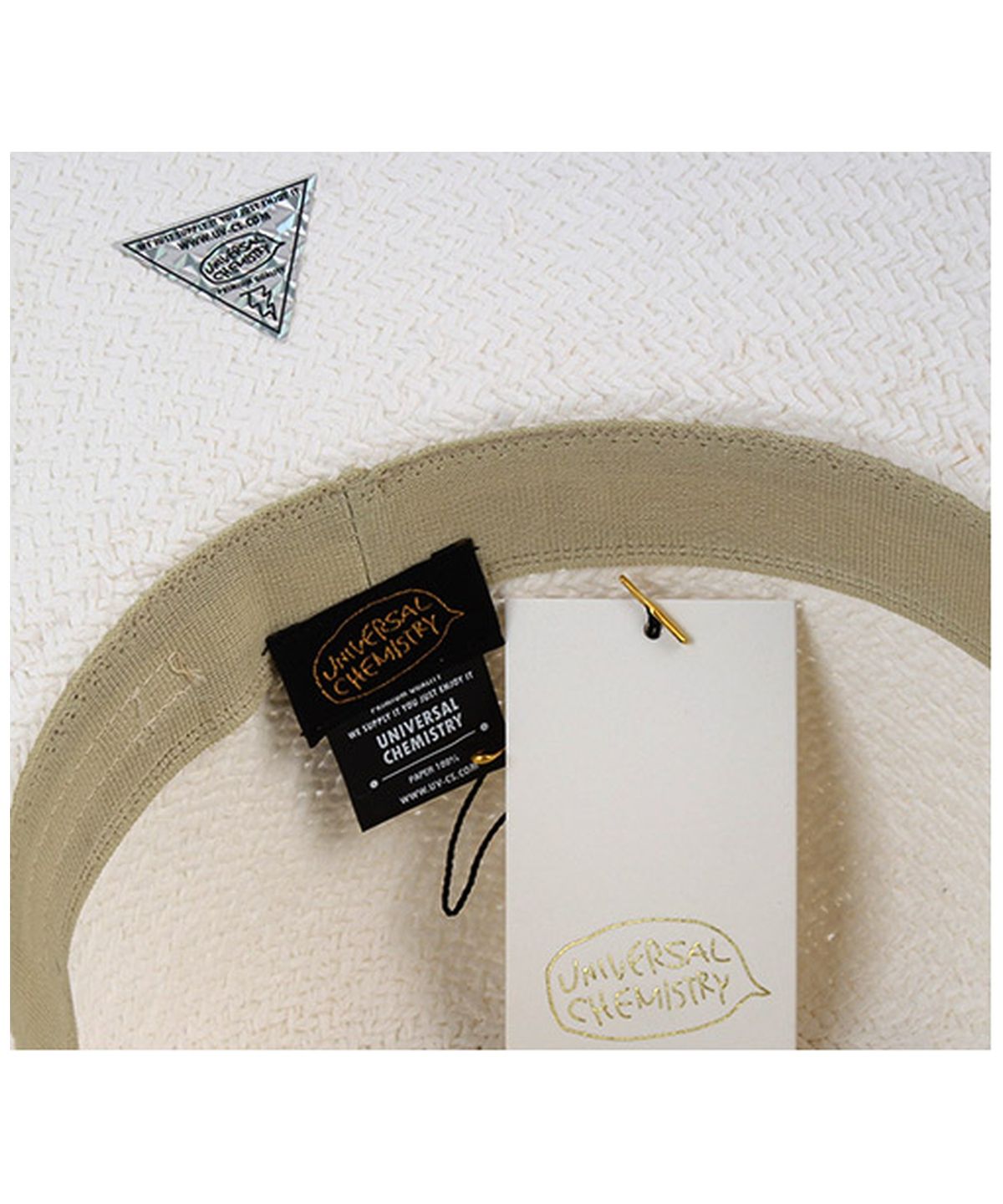 유니버셜 케미스트리(UNIVERSAL CHEMISTRY) Summer White Round Panama Hat 파나마햇