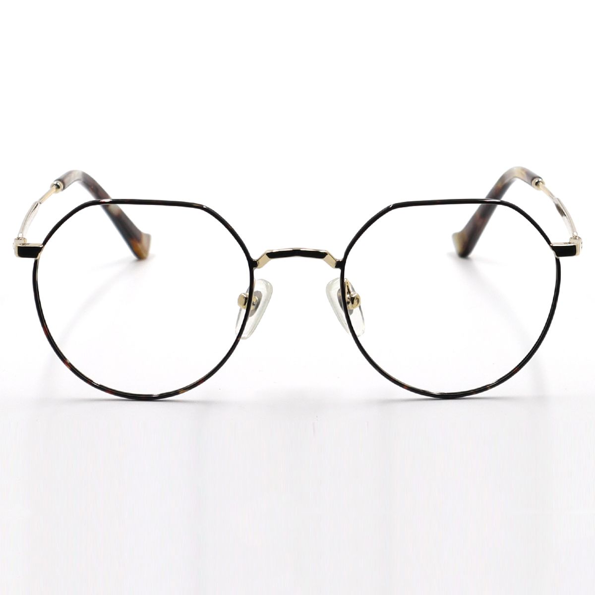 알로아이웨어(ALO EYEWEAR) [ALO:CTZEN] CI8621 1814G 크라운판토 라운드 안경테 레오파드/골드