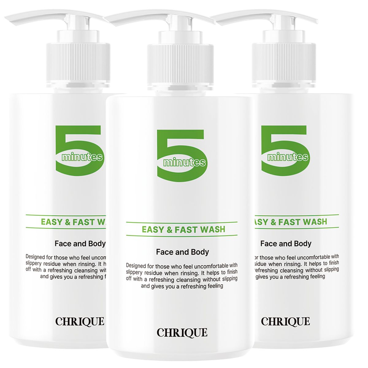 크리크(CHRIQUE) 미끌거림 없는 이지 앤 패스트 워시 500g / 세안 + 바디워시 전용