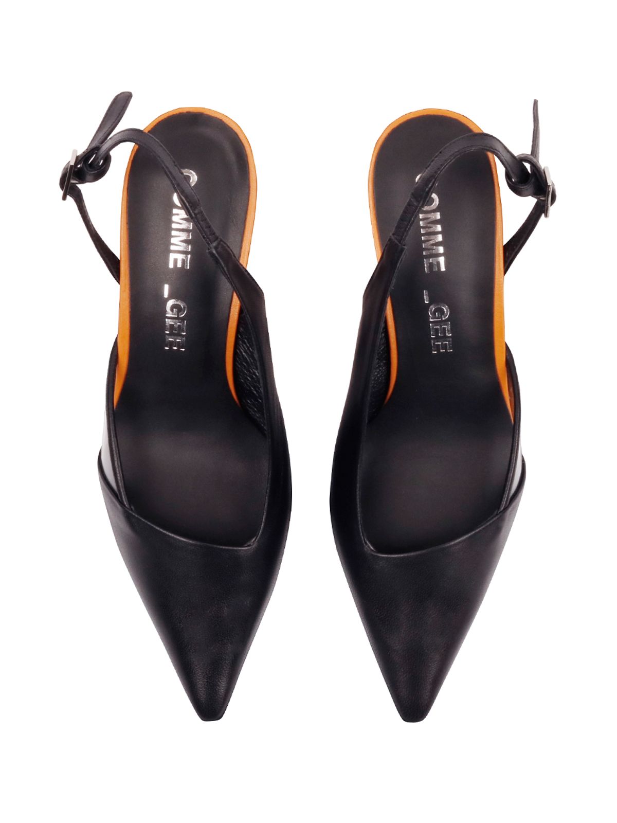 꼼므지(COMMEGEE) Asymmetric sling-back shoes / CG1019BKOR