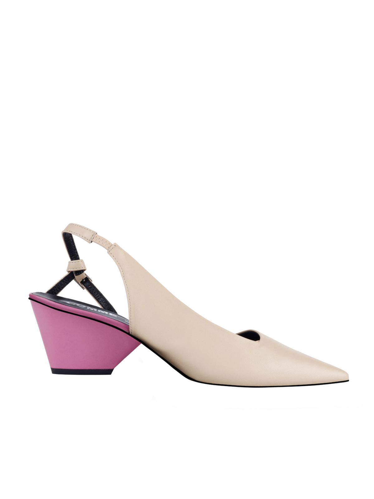 꼼므지(COMMEGEE) Asymmetric sling-back shoes / CG1019BEPU